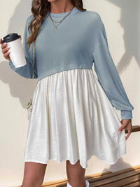 Two-Tone Dropped Shoulder Dress 100100598415938 49 Gifts for Her Jerry's Apparel 