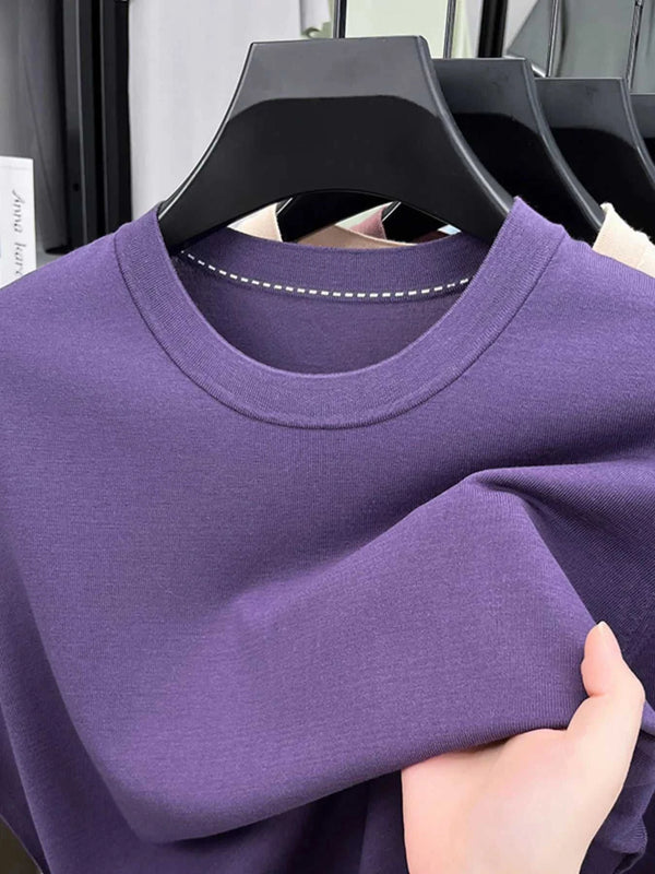 Men's Full Size Short Sleeve Crew Neck T-Shirt Plus Size