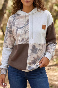 Multicolour Camo Print Drawstring Long Sleeve Western Style Hoodie 100100855434360 43 Affordable Fashion Under $100 Jerry's Apparel 