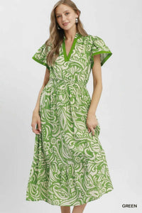 Umgee Paisley Print Midi Dress with Side Pockets 100100692581561 62 Affordable Fashion Under $100 Jerry's Apparel 