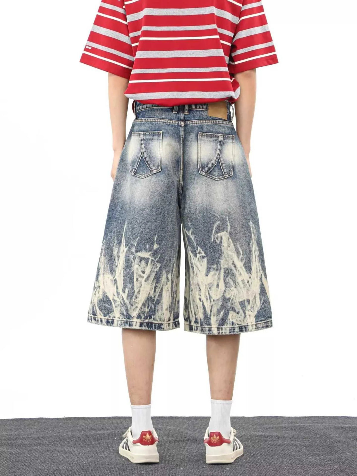 Men's Full Size Wide-Leg Denim Shorts Plus Size 100400199294429 44 Affordable Fashion Under $100 Jerry's Apparel 