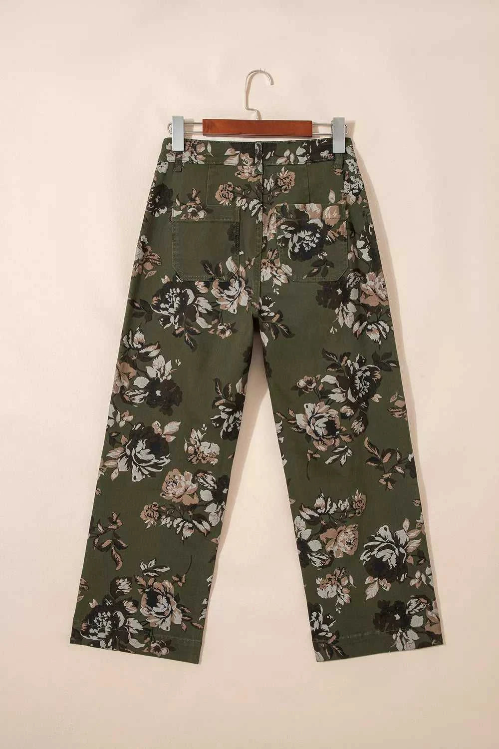 Vintage Style Floral Print High Waist Wide Leg Jeans 100100212050078 65 Seasonal Fashion Collections Jerry's Apparel 