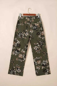 Vintage Style Floral Print High Waist Wide Leg Jeans 100100212050078 65 Seasonal Fashion Collections Jerry's Apparel 