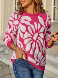 Fuzzy Knit Round Neck Sweater 100100891879850 51 Gifts for Her Jerry's Apparel 