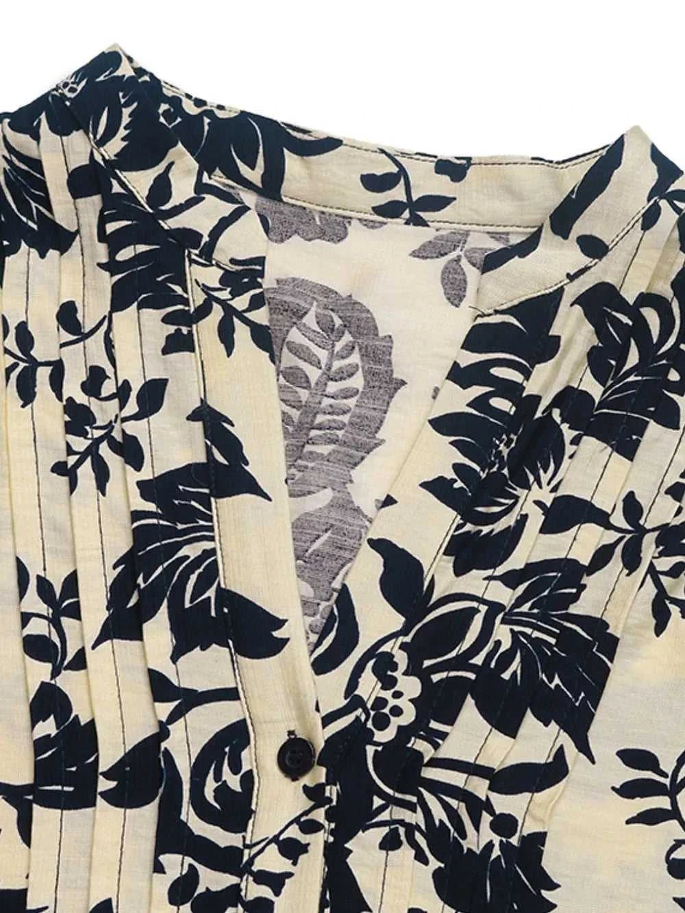 Perfee Printed Notched Long Sleeve Shirt 100100813001238 35 Affordable Fashion Under $100 Jerry's Apparel 