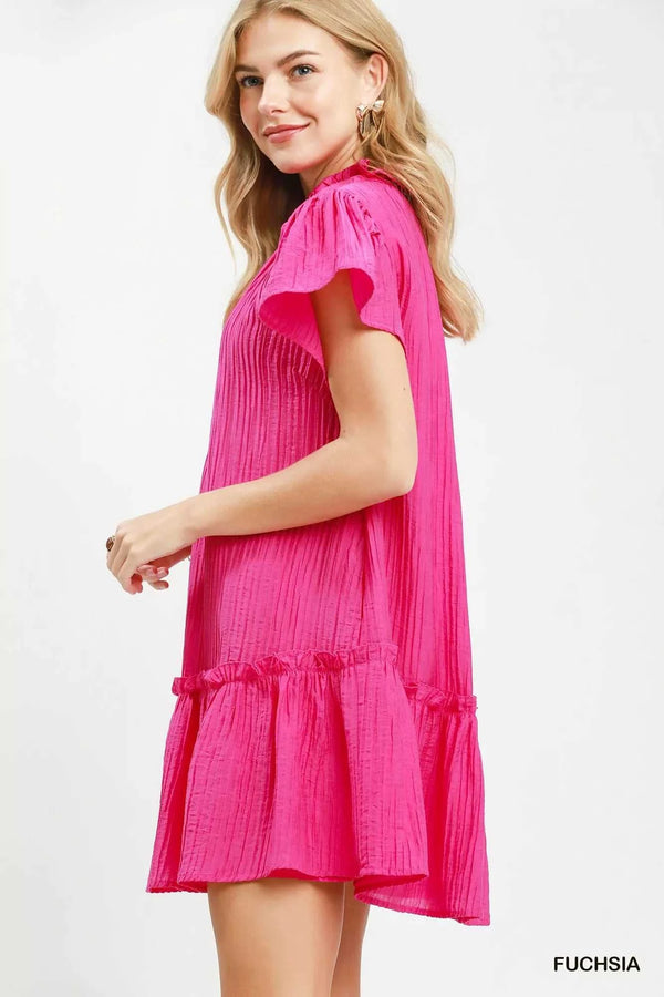Umgee Textured Ruffle Hem Mini Dress 100100516891911 51 Affordable Fashion Under $100 Jerry's Apparel 