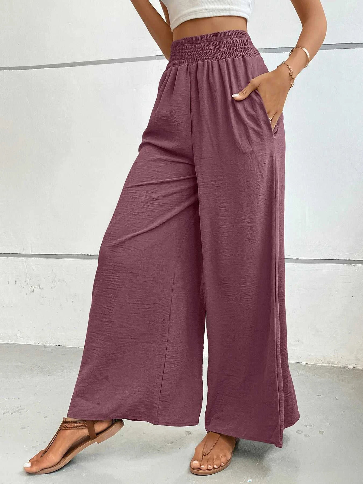High-Waisted Wide Leg Pants 100100827101945 34 Affordable Fashion Under $100 Jerry's Apparel 