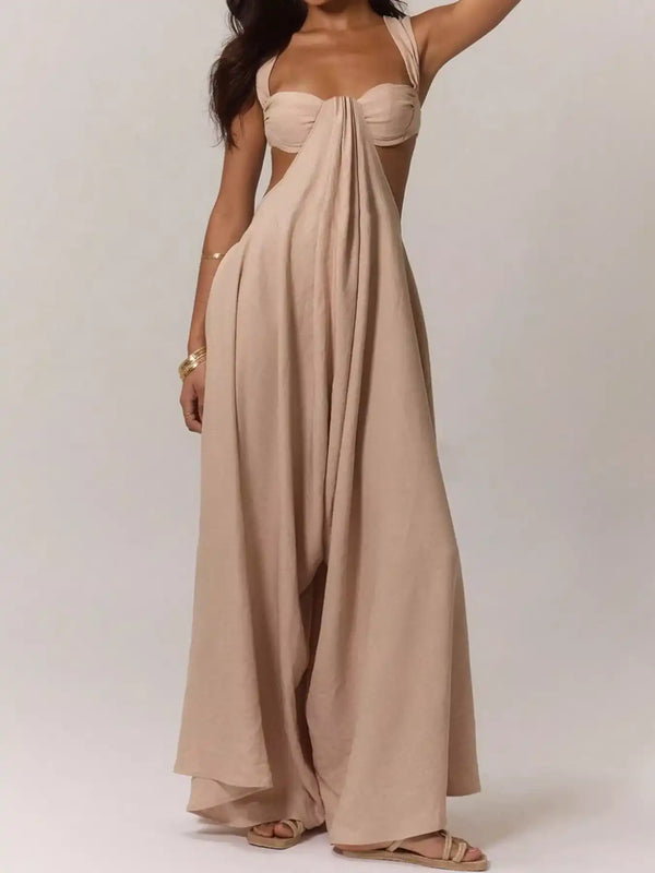 Backless Wide-Leg Jumpsuit with Cut-out Detail 101001809712429 55 Affordable Fashion Under $100 Jerry's Apparel 