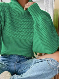 Textured Knit Turtleneck Long Sleeve Sweater 100100565063605 26 Affordable Fashion Under $100 Jerry's Apparel 