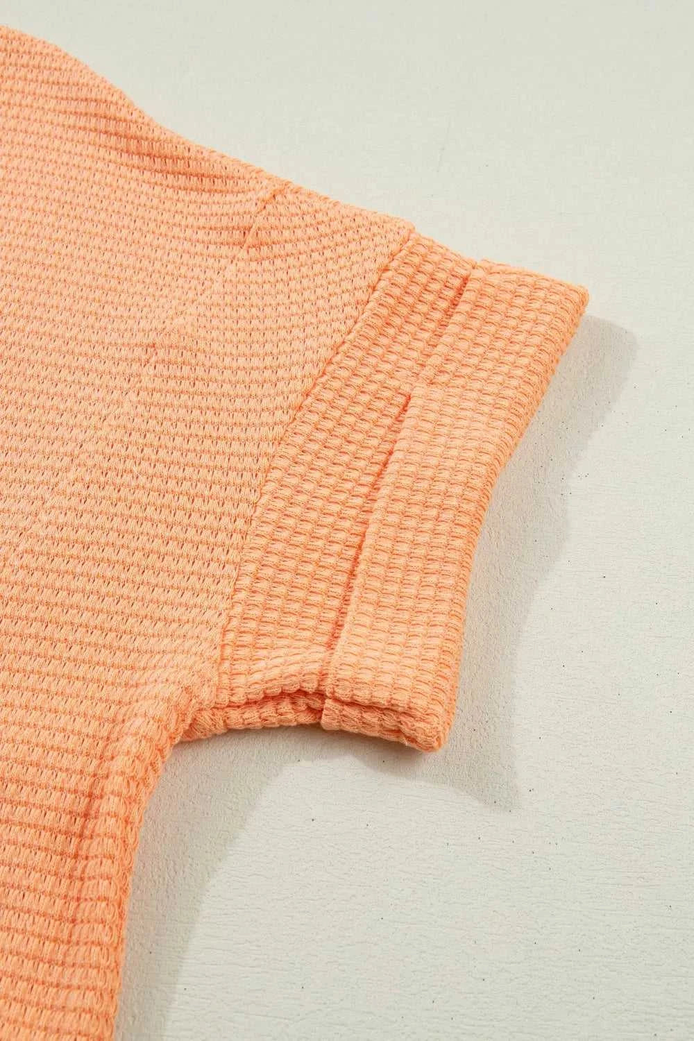 Textured Waffle Knit V-Neck T-Shirt 100100332511740 29 Affordable Fashion Under $100 Jerry's Apparel 