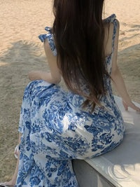 Floral Print Tie-Strap Midi Dress 101001965800115 20 Jerry's Apparel 