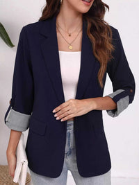 Lapel Collar Roll-Up Sleeve Blazer 100100395163125 43 Affordable Fashion Under $100 Jerry's Apparel 
