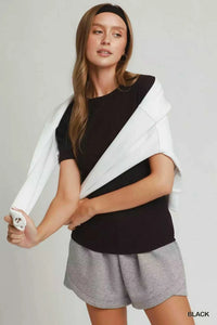 Umgee Brushed Rib Short Sleeve Top 100100880091597 32 Affordable Fashion Under $100 Jerry's Apparel 