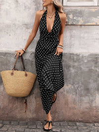 Polka Dot Halter Neck Maxi Dress 100100087481307 36 Affordable Fashion Under $100 Jerry's Apparel 