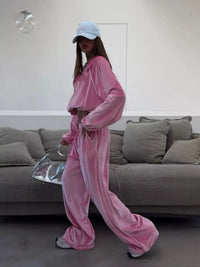 Zip Up Long Sleeve Top and Pants Set 100100041239879 73 Affordable Fashion Under $100 Jerry's Apparel 