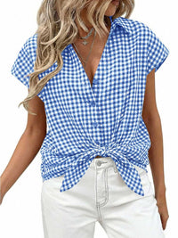 Gingham Print Button-Down Shirt 100100535526342 33 Affordable Fashion Under $100 Jerry's Apparel 