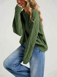 Cable Knit Ribbed Hem Sweater 100100212875190 49 Affordable Fashion Under $100 Jerry's Apparel 