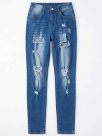 High-Waisted Distressed Skinny Jeans 101003709636482 44 Affordable Fashion Under $100 Jerry's Apparel 
