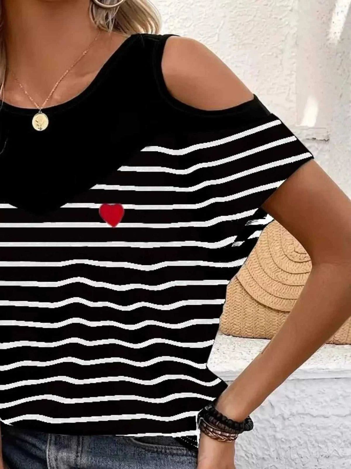 Cold Shoulder Color Block T-Shirt 100100435796025 27 Affordable Fashion Under $100 Jerry's Apparel 