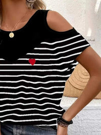 Cold Shoulder Color Block T-Shirt 100100435796025 27 Affordable Fashion Under $100 Jerry's Apparel 