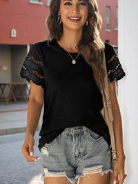Round Neck Short Sleeve Casual T-Shirt