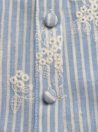 Striped Embroidered Ruffle Sleeve Blouse 100100769903290 43 Affordable Fashion Under $100 Jerry's Apparel 