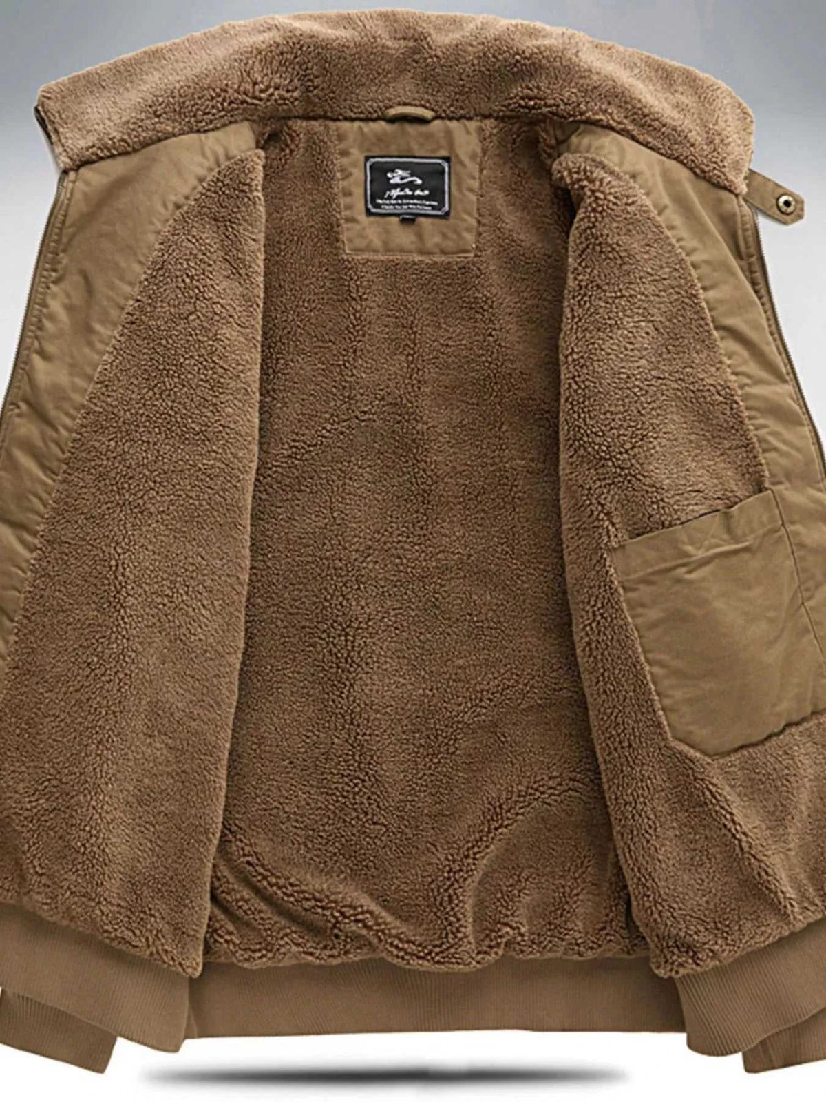 Men's Plus Size Sherpa Lined Zip Up Jacket 100400891583575 134 Fashion Forward Plus Size Clothing Jerry's Apparel 
