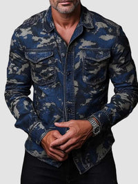 Men's Full Size Camouflage Print Shirt with Dual Chest Pockets Plus Size 104001800860817 48 Affordable Fashion Under $100 Jerry's Apparel 