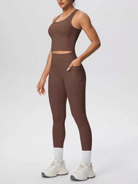 Scoop Neck Tank and High-Waisted Leggings Active Set 101006388543899 85 Affordable Fashion Under $100 Jerry's Apparel 