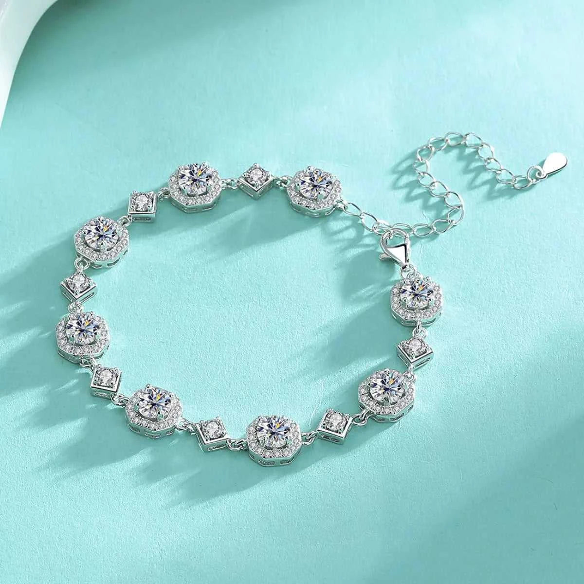 4 Carat 925 Sterling Silver Moissanite Bracelet 100500383324331 119 Jerry's Apparel 