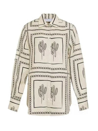 Printed Button Up Shirt and Pants Set