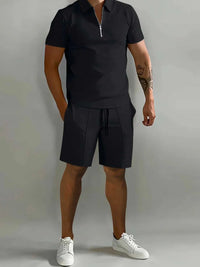 Men's Full Size Collared Neck Short Sleeve Top and Shorts Set Plus Size 100400205310003 33 Affordable Fashion Under $100 Jerry's Apparel 