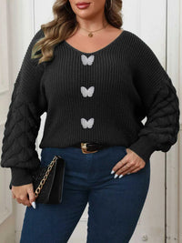 Plus Size Butterfly Dropped Shoulder Sweater 101002956712112 41 Affordable Fashion Under $100 Jerry's Apparel 
