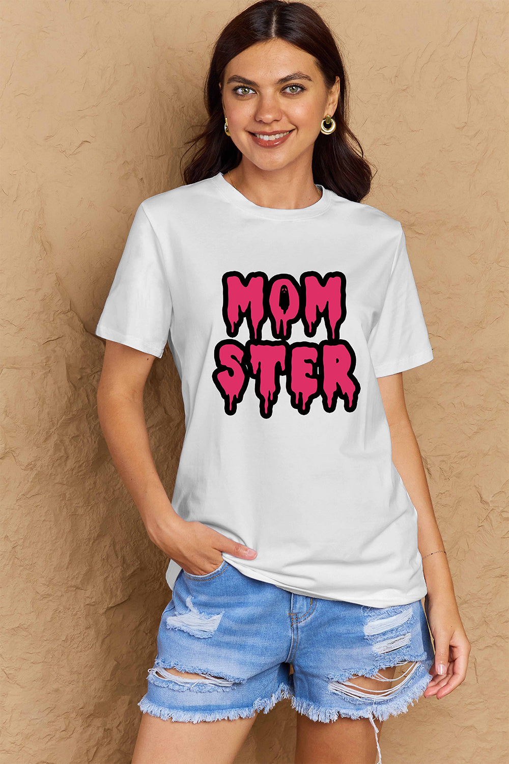 Full Size MOM STER Graphic Cotton T-Shirt