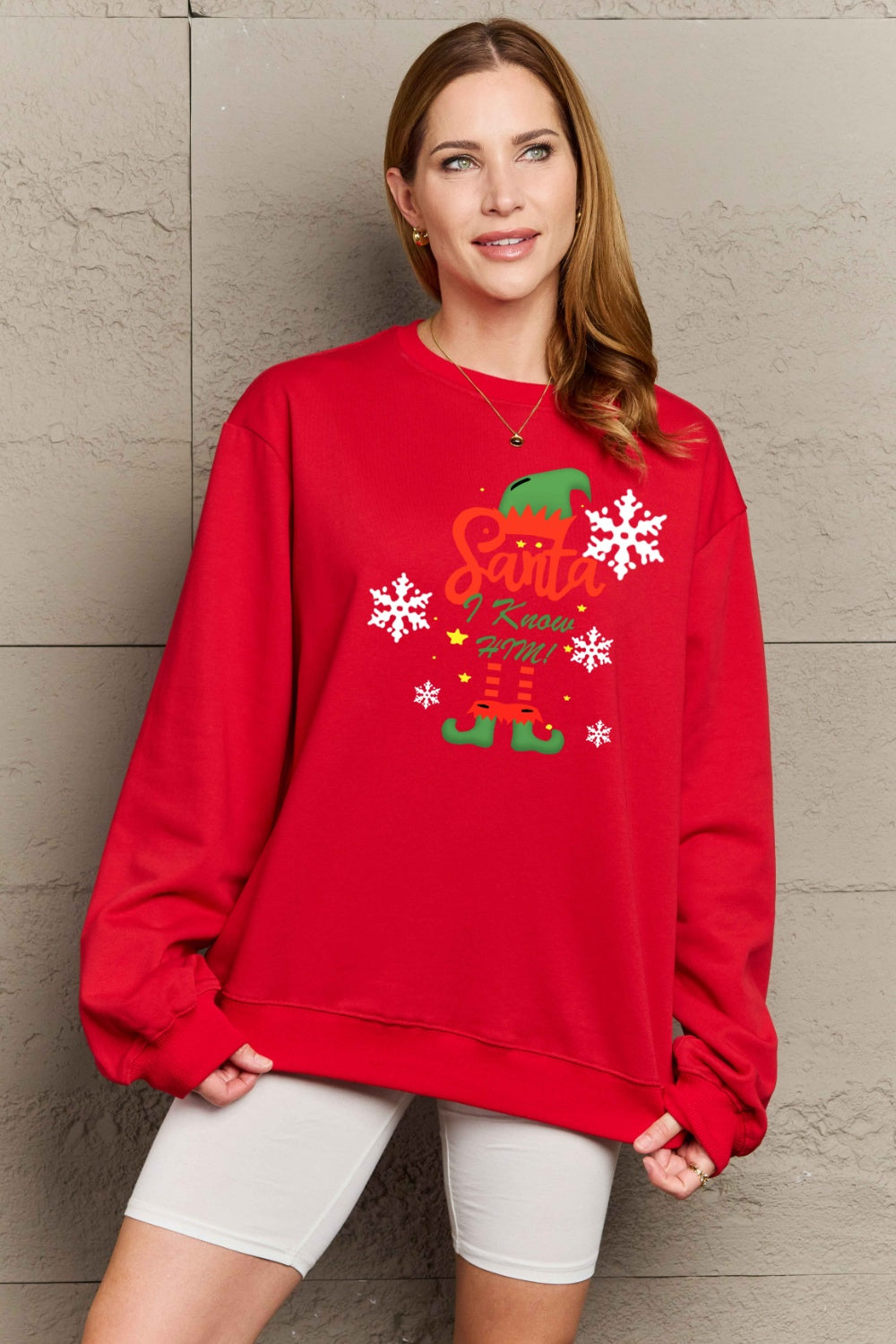 Simply Love Full Size Graphic Round Neck Sweatshirt