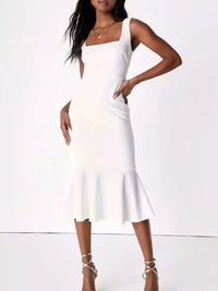 Sleeveless Square Neck Mermaid Midi Dress 101001215514921 49 Affordable Fashion Under $100 Jerry's Apparel 