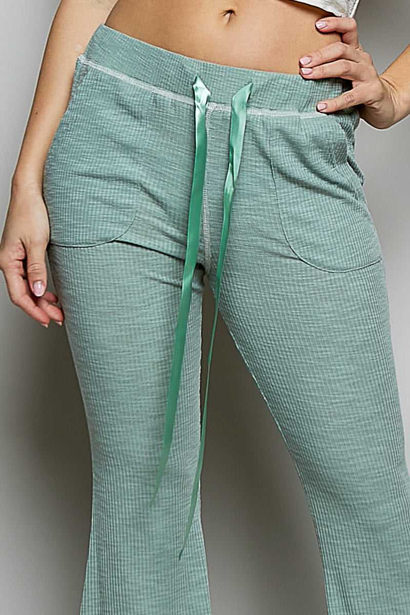 POL Drawstring Textured Ribbed Knit Pants 100100392334301 62 Affordable Fashion Under $100 Jerry's Apparel 