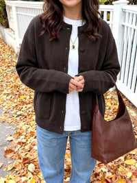Crew Neck Button-Up Cardigan 100100204683284 50 Affordable Fashion Under $100 Jerry's Apparel 