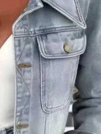 Full Size Chic Cropped Denim Jacket Plus Size 100100221088998 58 Affordable Fashion Under $100 Jerry's Apparel 