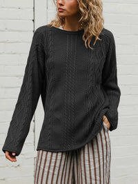 Crew Neck Cable-Knit Sweater 100100765071495 52 Affordable Fashion Under $100 Jerry's Apparel 