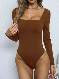 Square Neck Long Sleeve Bodysuit 100100815021205 33 Affordable Fashion Under $100 Jerry's Apparel 