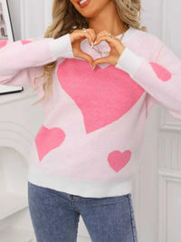 Valentine's Day Heart Crew Neck Sweater 100100296017651 48 Affordable Fashion Under $100 Jerry's Apparel 