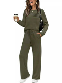 Full Size Casual Long Sleeve Crewneck Top and Drawstring Pants Set Plus Size 100100096071791 46 Affordable Fashion Under $100 Jerry's Apparel 
