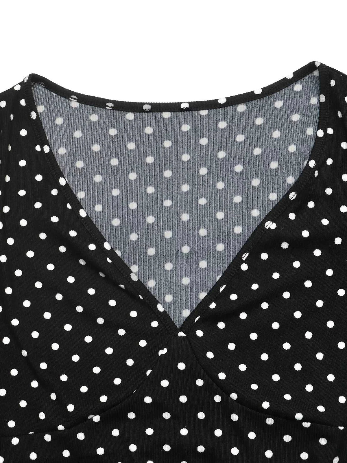 Polka Dot Long Sleeve Ruffle Hem Mini Dress 101001431407704 43 Gifts for Her Jerry's Apparel 