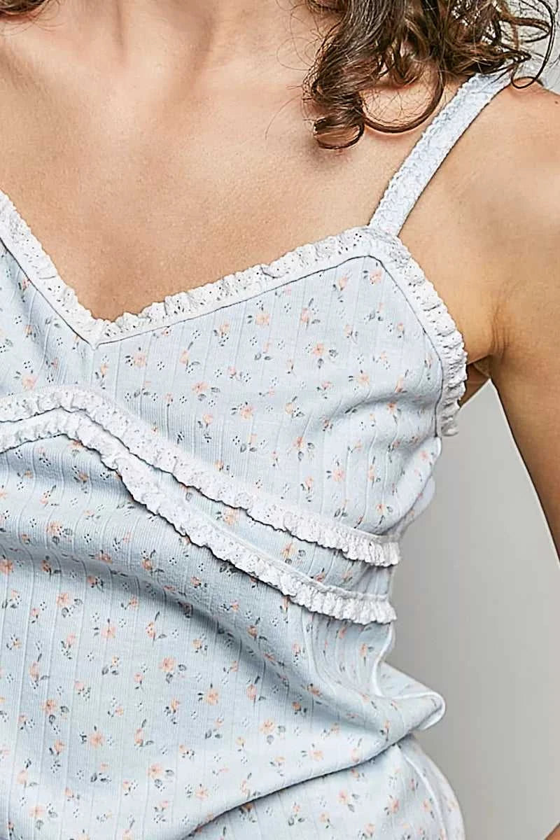 POL Floral Printed Lightweight Ribbed Knit Cami 100100550501583 43 Affordable Fashion Under $100 Jerry's Apparel 