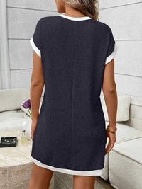 Contrast Trim Ribbed Knit Mini Dress with Pocket 100100281069040 32 Affordable Fashion Under $100 Jerry's Apparel 