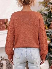 Snowflake Textured V-Neck Sweater 101002212171336 40 Affordable Fashion Under $100 Jerry's Apparel 
