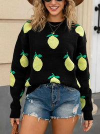 Lemon Crew Neck Round Neck Sweater 100100091974343 47 Affordable Fashion Under $100 Jerry's Apparel 