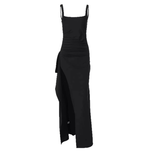 Ruched High-Slit Maxi Dress 100100883675140 30 Seasonal Fashion Collections Jerry's Apparel 