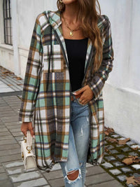 Devine Plaid Zip Up Hooded Coat 100100313261902 47 Affordable Fashion Under $100 Jerry's Apparel 